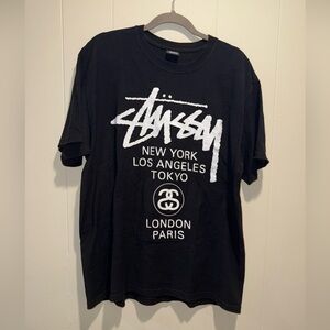 Stussy Black and White Short Sleeve Tee